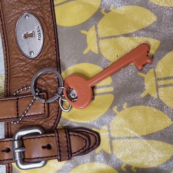 Vintage Fossil Key Per Other Bug Retro Leather Designer Purse shoulder bag - Picture 5 of 12